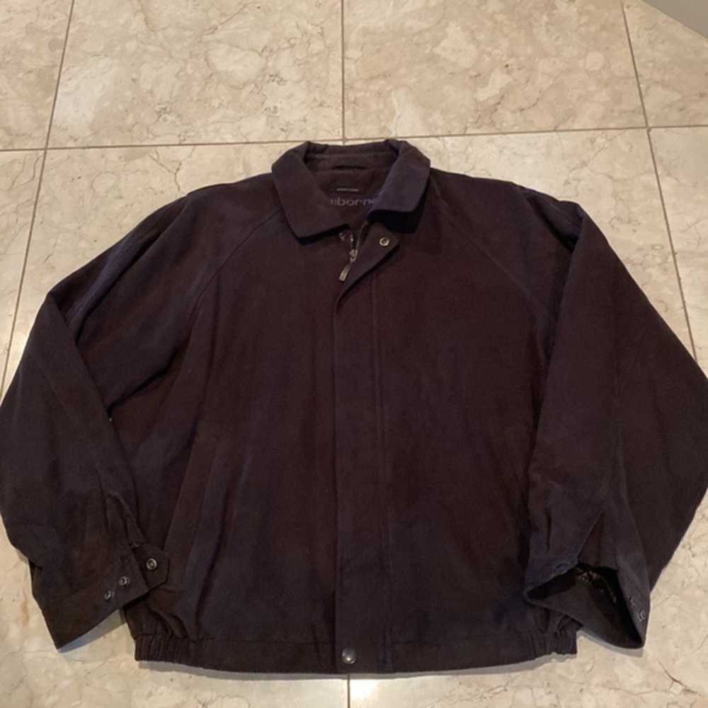 Claiborne outerwear men’s suede finish jacket